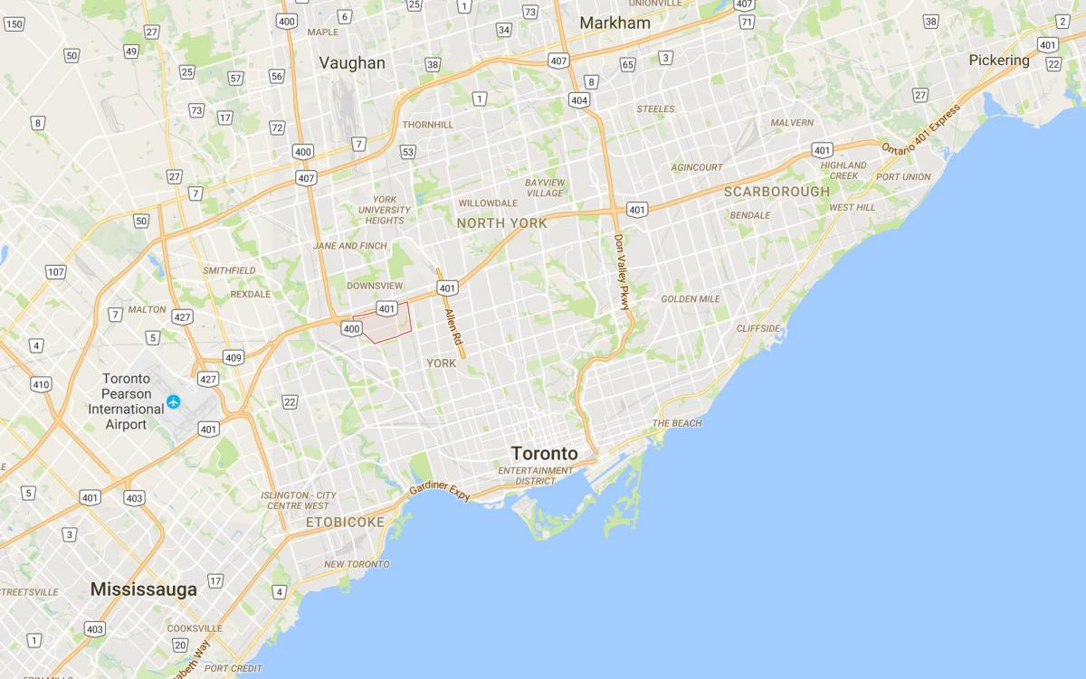 Maple Leaf Toronto bölge haritası 