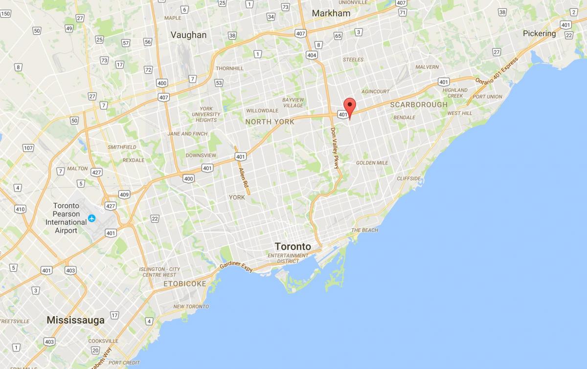 Maryvale bölgesinde Toronto haritası 