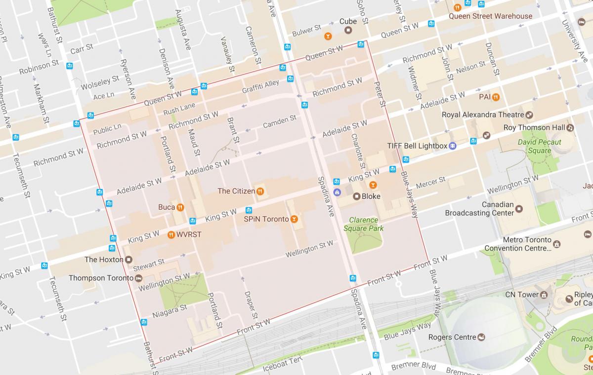 Moda İlçe mahalle Toronto haritası 
