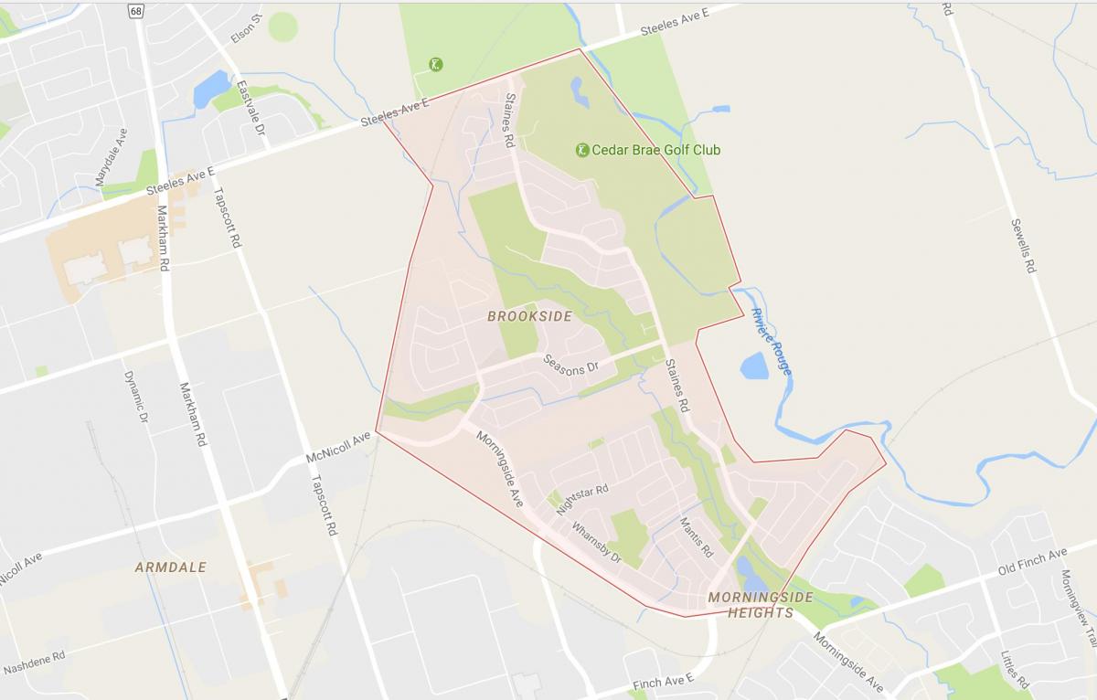 Morningside Heights mahallesinde, Toronto haritası 