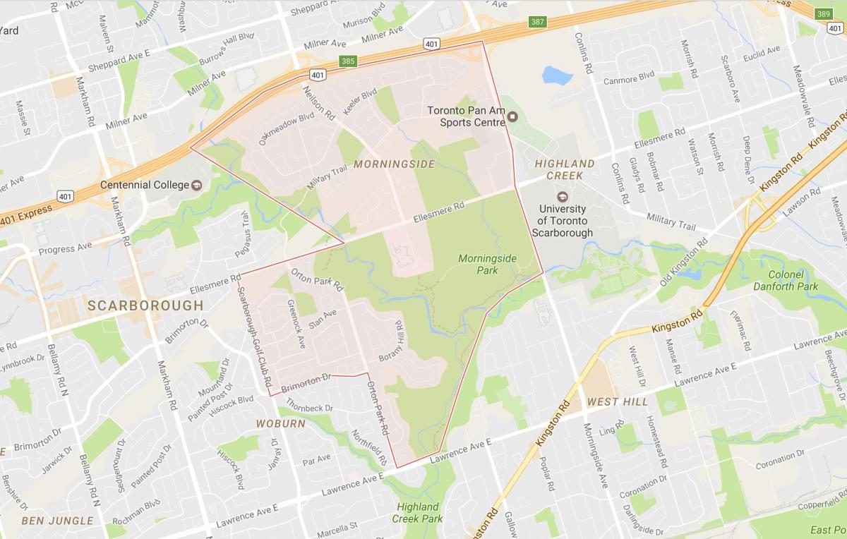 Morningside mahalle Toronto haritası 