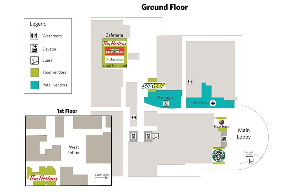North York General Hospital Food services Toronto haritası 