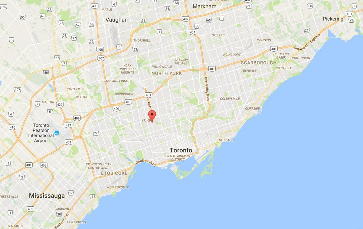 Oakwood haritası–Vaughan bölgesinde Toronto