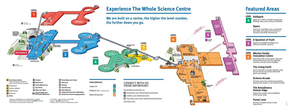 Ontario Bilim Merkezi haritası 