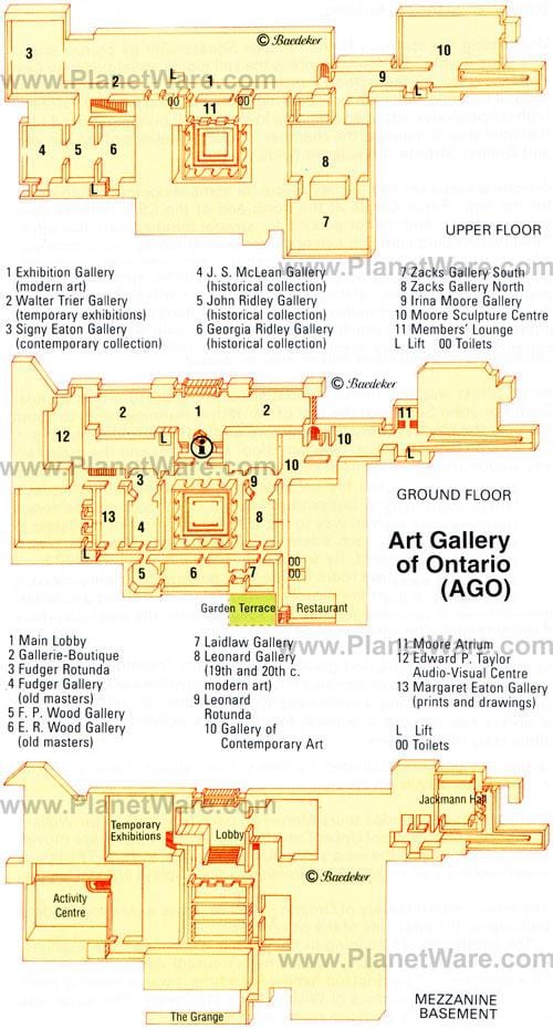 Ontario Sanat Galerisi haritası 