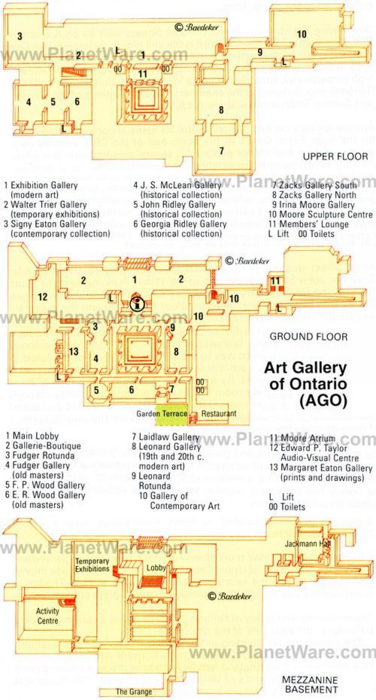 Ontario Sanat Galerisi haritası 