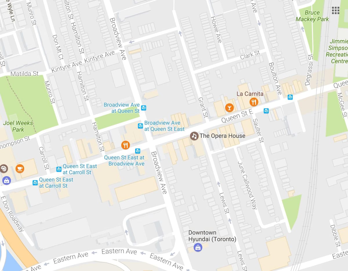 Opera Binası, Toronto haritası 