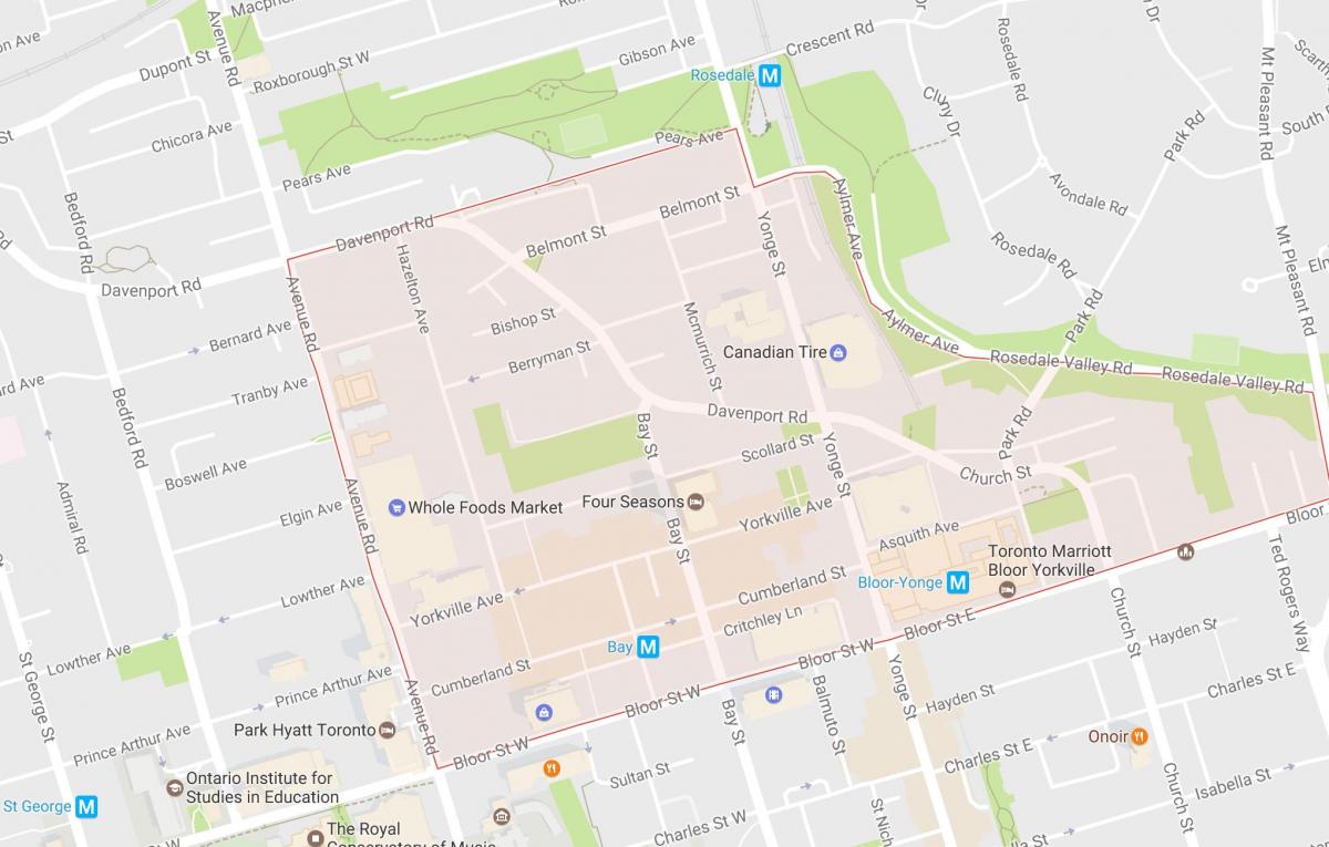 Pamukkale mahalle Toronto haritası 