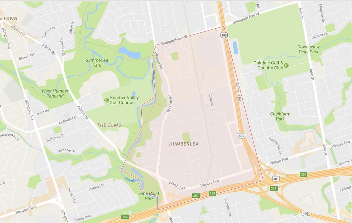 Pelmo Park haritası – Humberlea mahalle Toronto