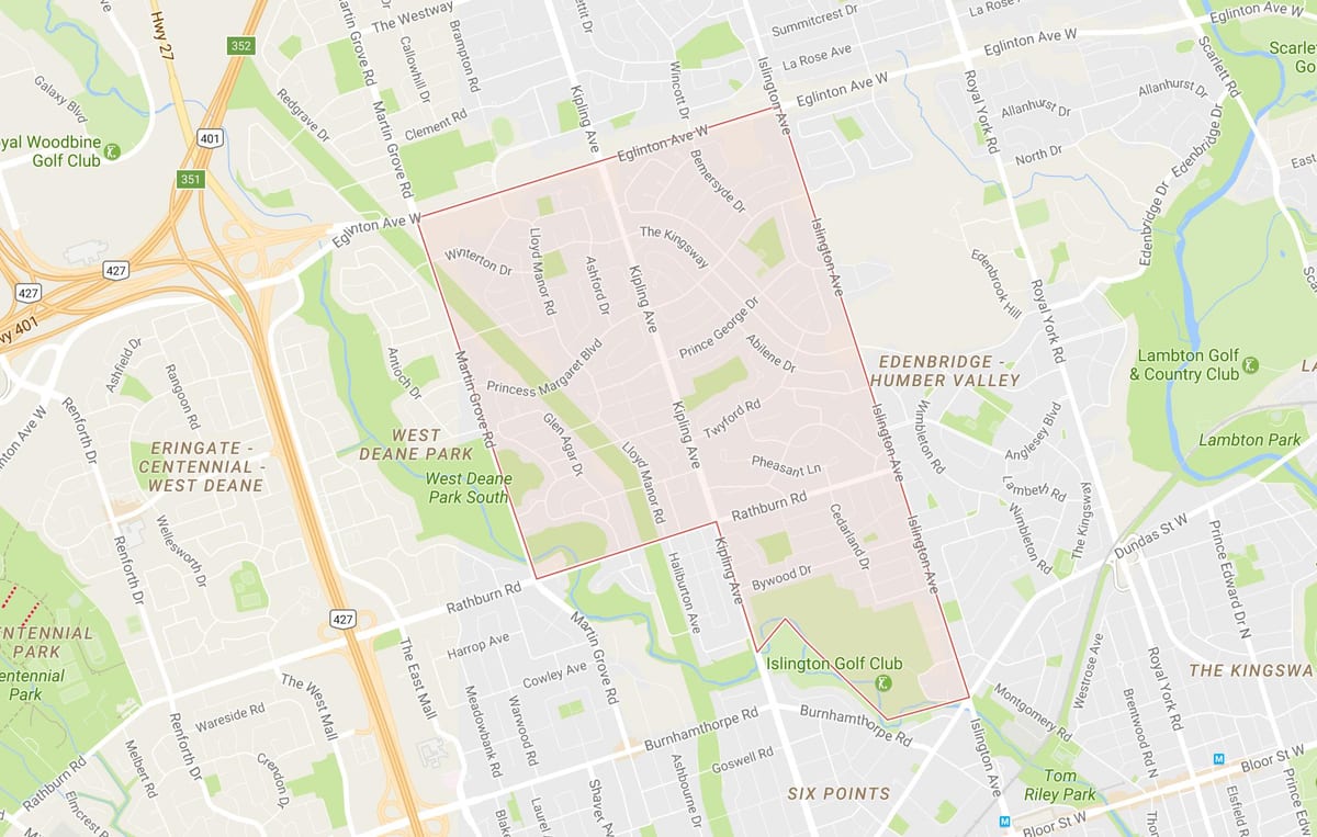 Prenses Bahçeleri mahalle Toronto haritası 