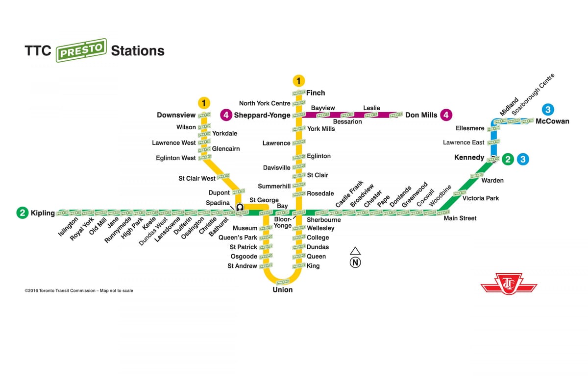 Presto istasyonları TTC göster 