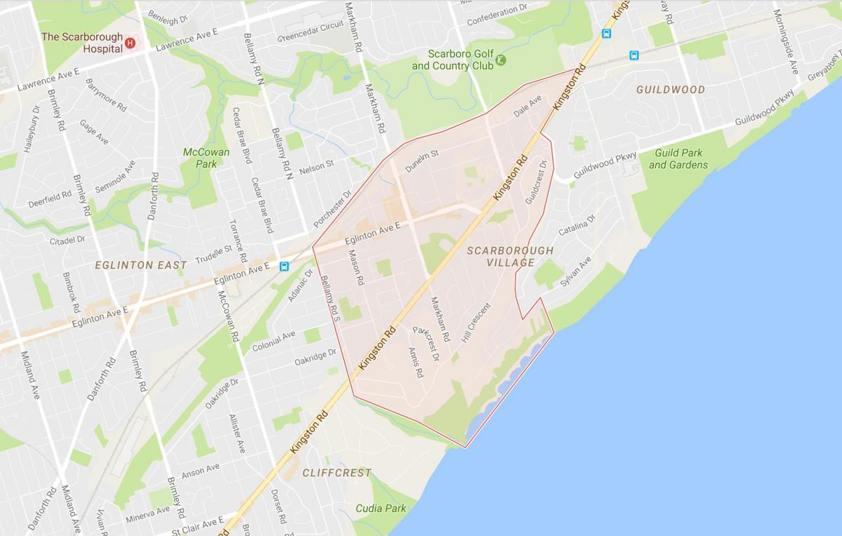 Scarborough Village, Toronto mahalle haritası 