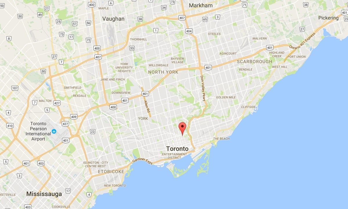 St. James Town district, Toronto haritası 