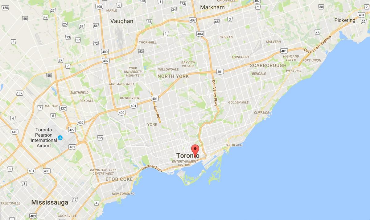 St. Lawrence bölgesinde Toronto haritası 