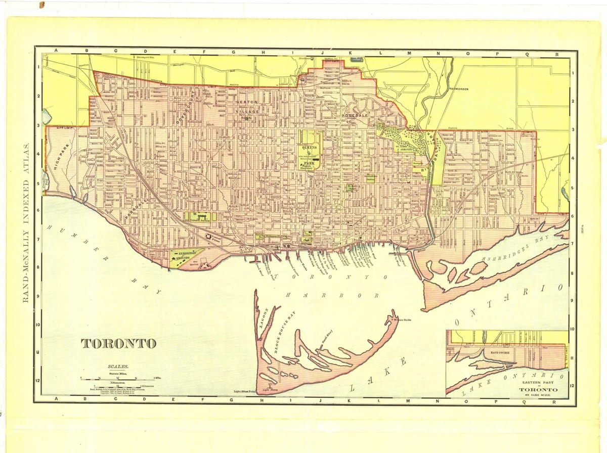 Tarihi Toronto haritası 
