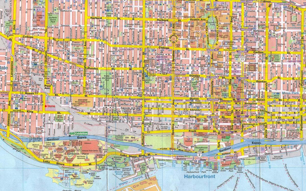 Toronto, Kanada Şehir haritası 