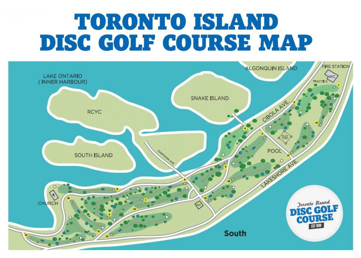 Toronto haritası Adalar golf Sahaları Toronto