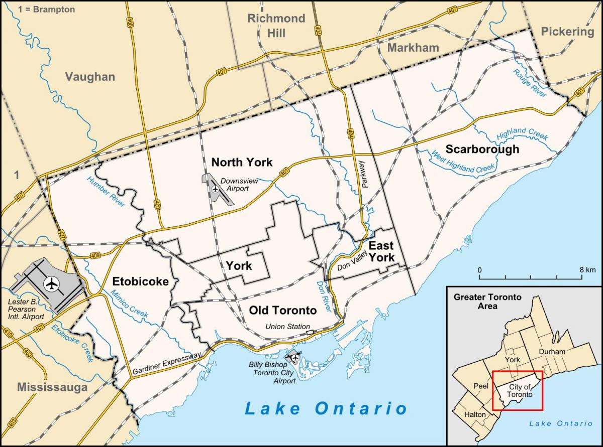 Toronto haritası 