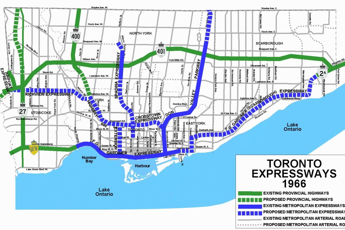 Toronto haritası Karayolları