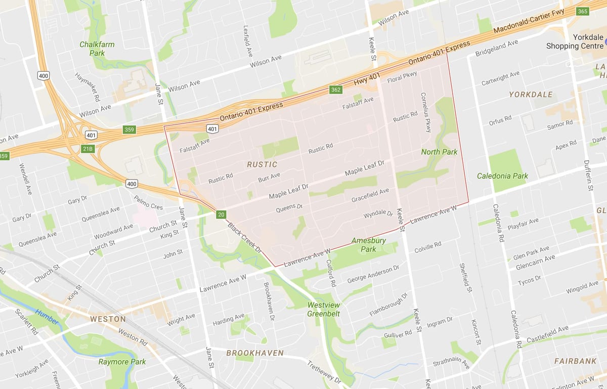 Akçaağaç Leafneighbourhood Toronto haritası 