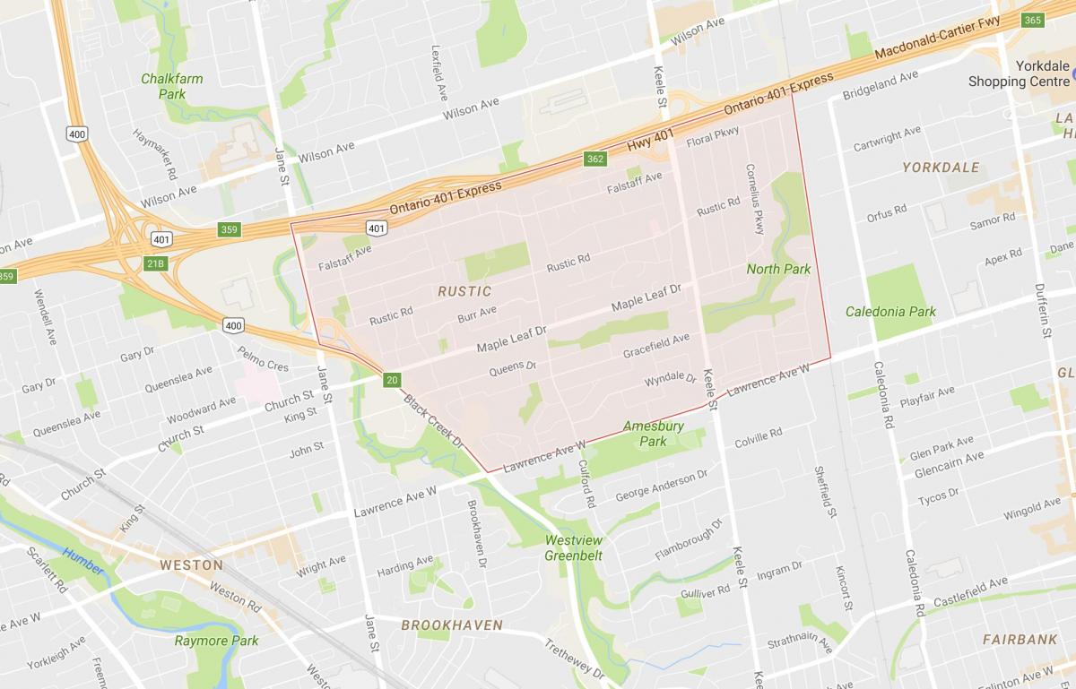 Akçaağaç Leafneighbourhood Toronto haritası 