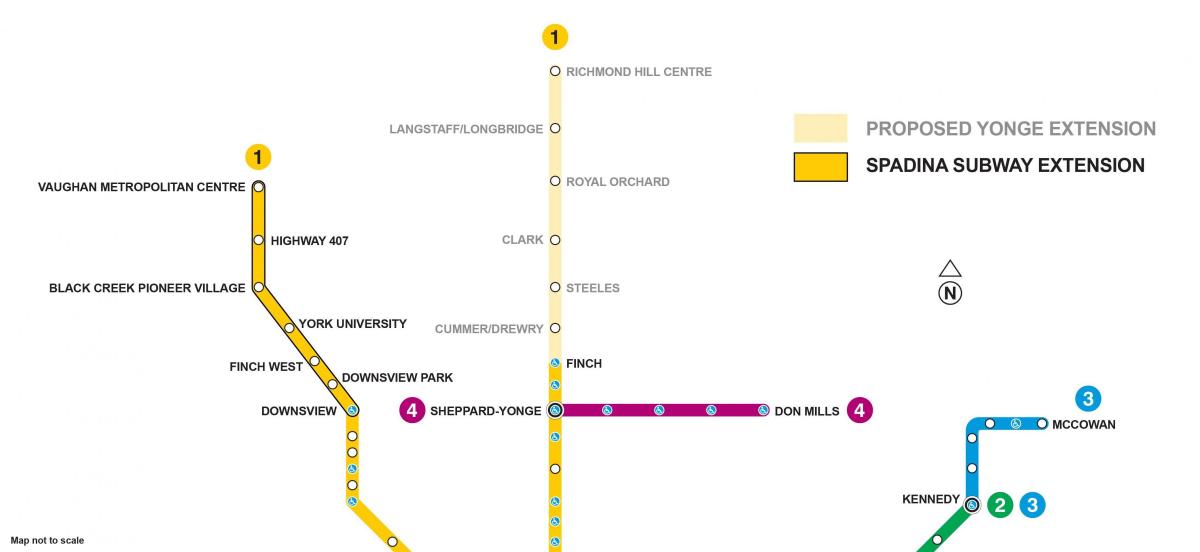 Toronto haritası metro uzatma