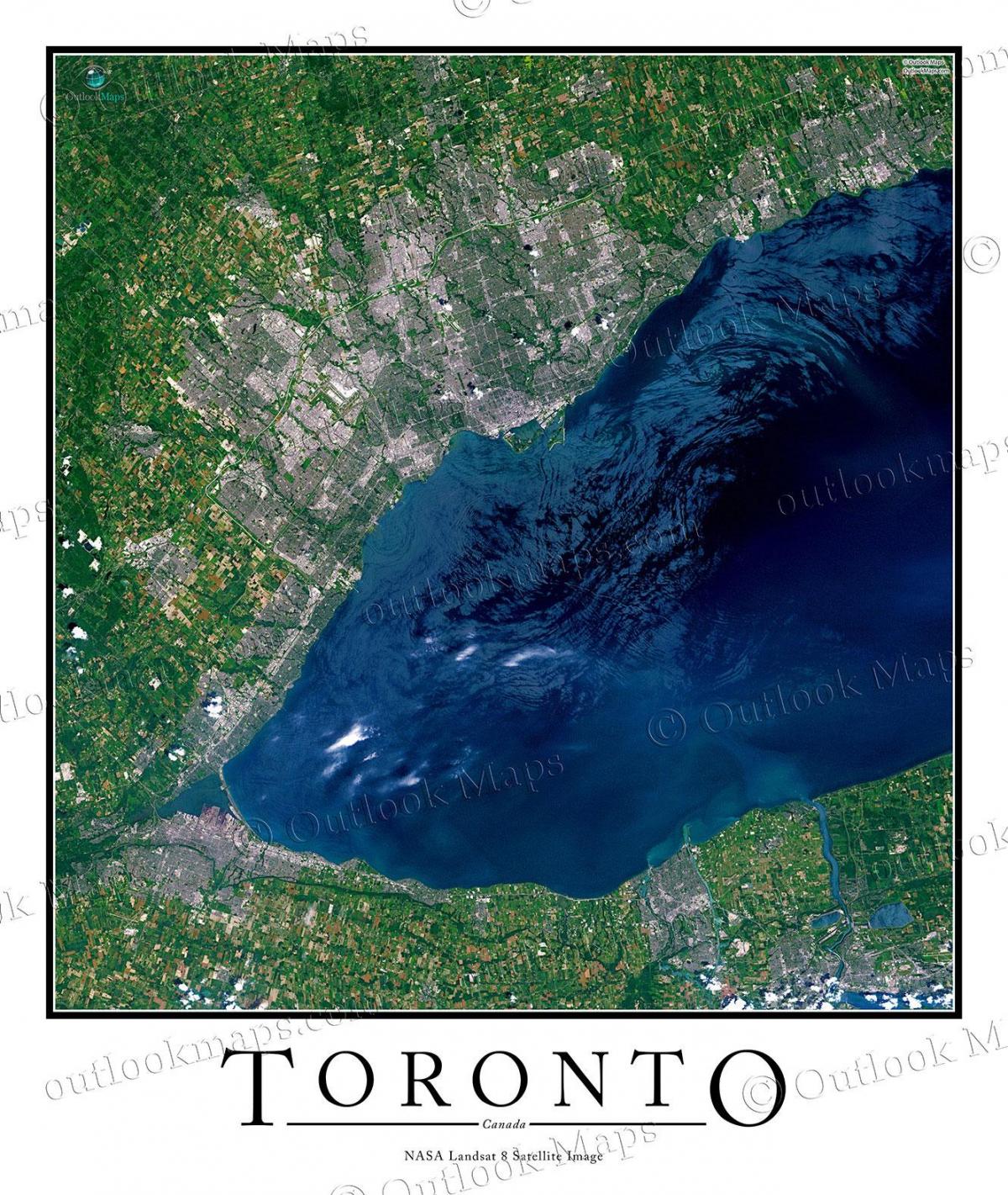 Toronto haritası Ontario Gölü uydu