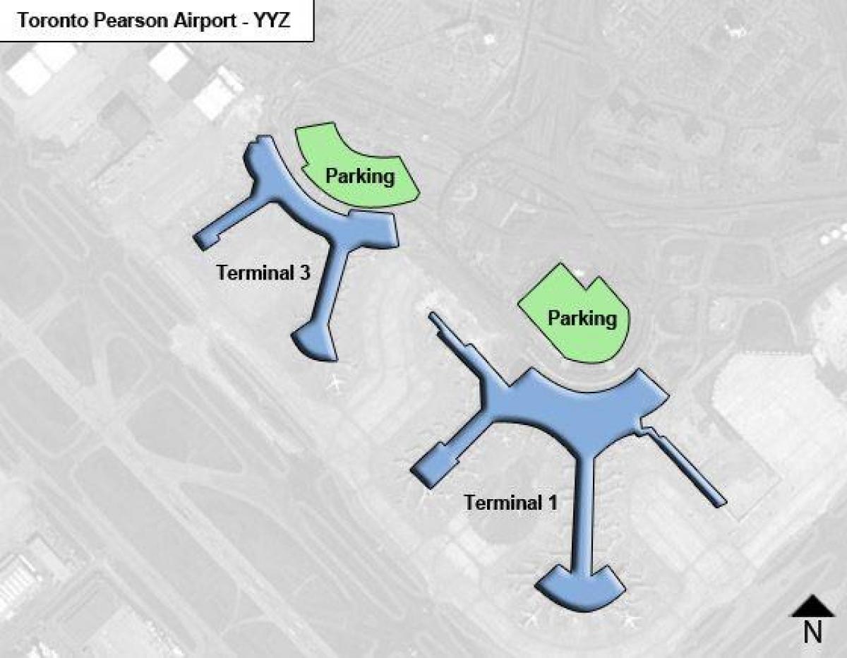 Toronto haritası Pearson havaalanı Kanada