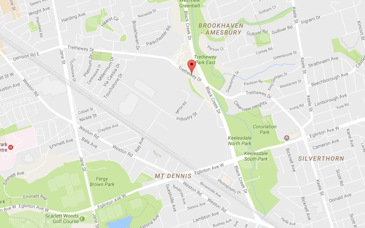 Trethewey sürücü Toronto haritası 