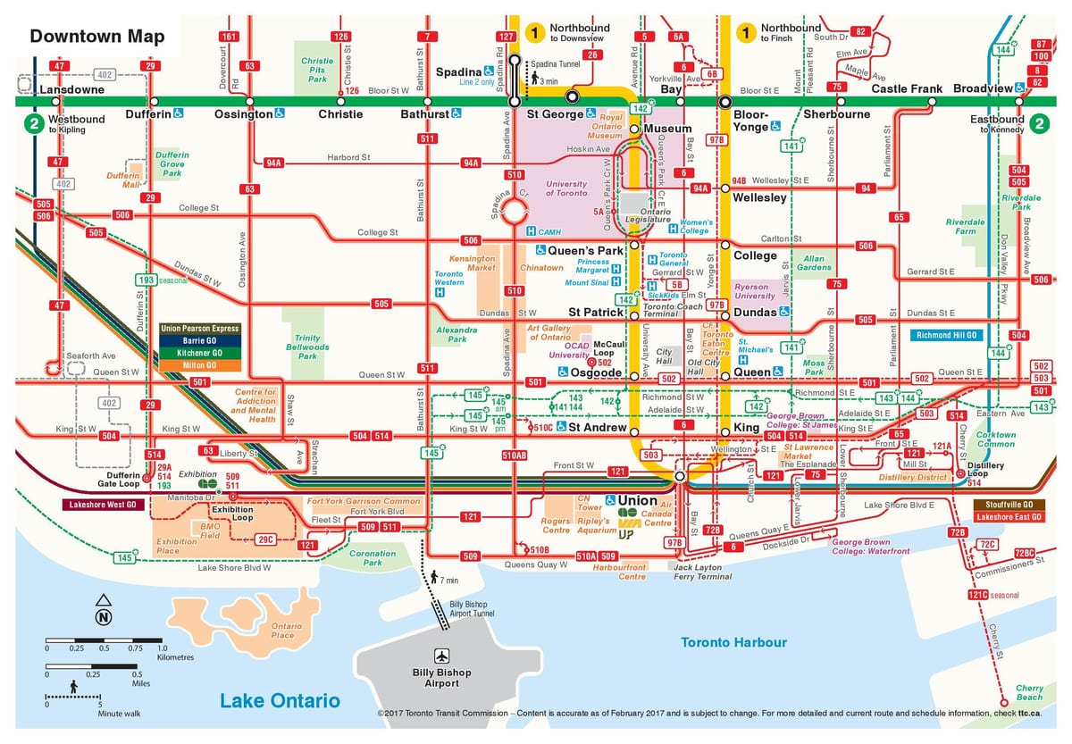 TTC harita downtown