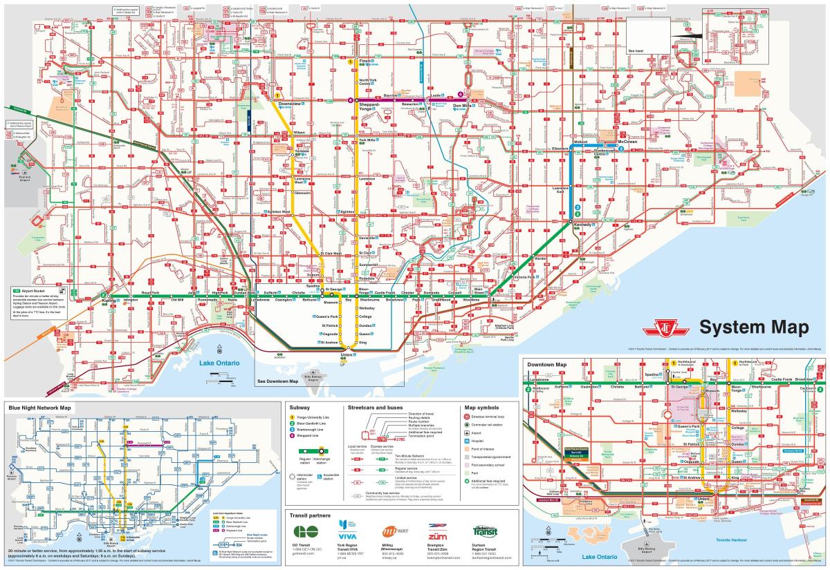 TTC otobüs güzergahları harita 