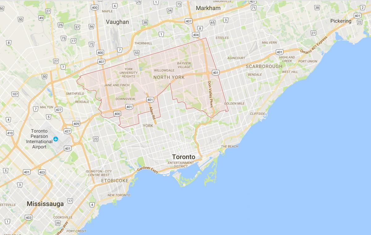 Uptown Toronto merkezinde, Toronto haritası 