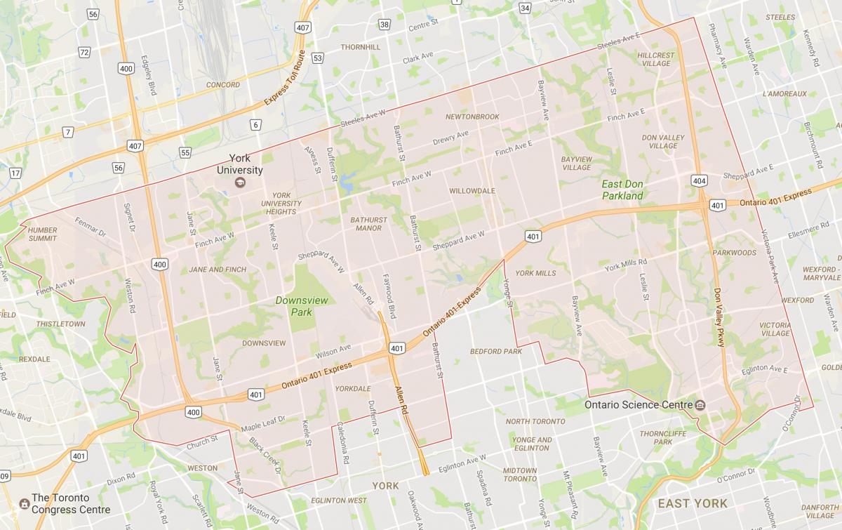 Uptown Toronto mahalle Toronto haritası 