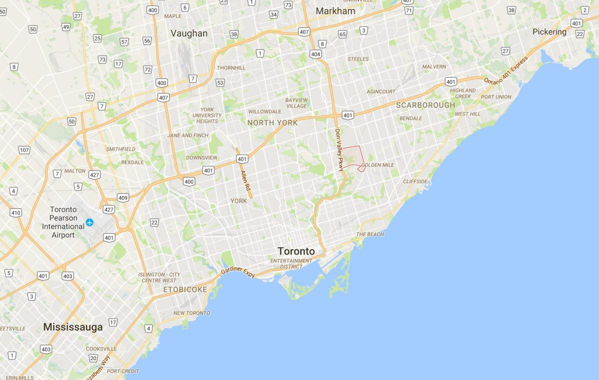 Victoria Village bölgesinde Toronto haritası 