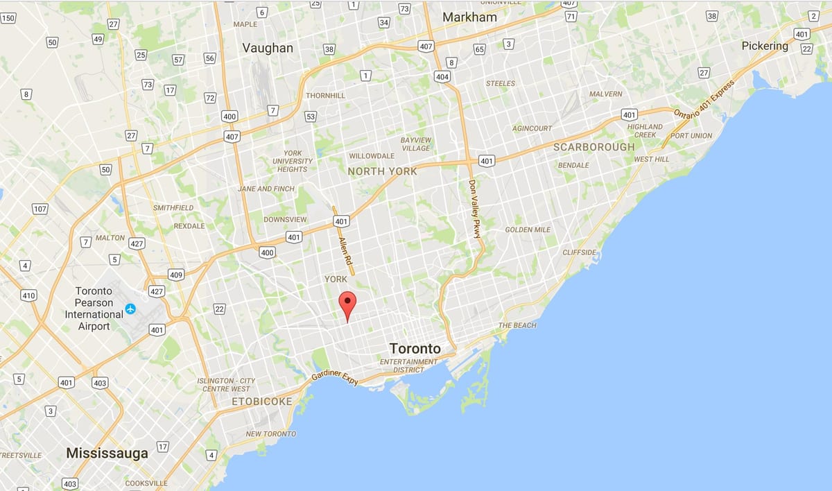 Wallace Emerson, Toronto bölgesi haritası 