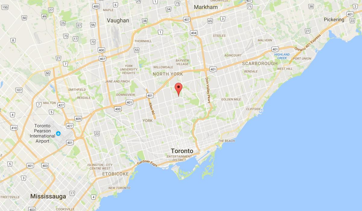 Wanless Park district, Toronto haritası 