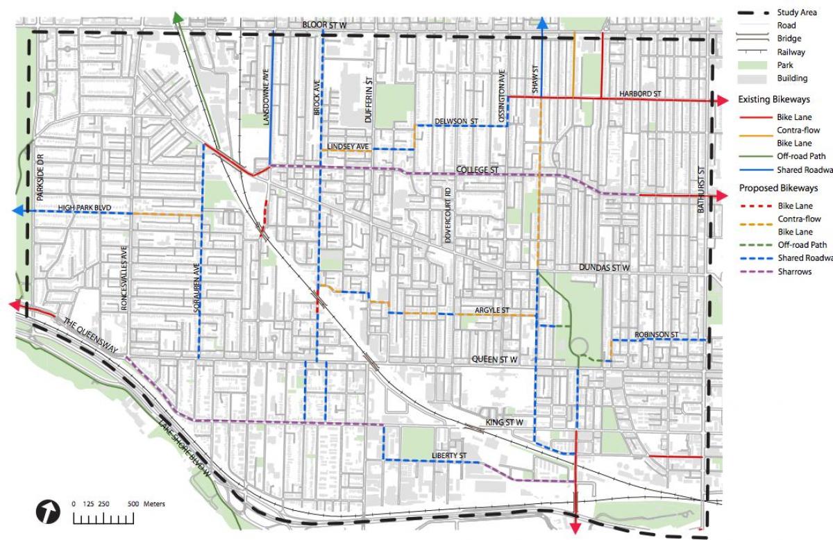 West end Toronto haritası 