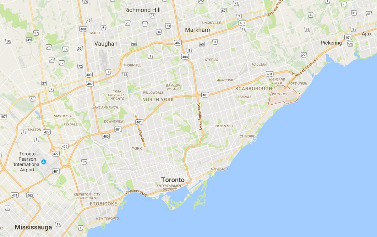 West Hill, Toronto haritası 