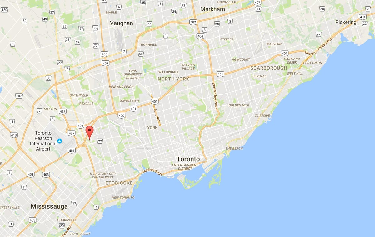 Willowridge ilçe Toronto haritası 