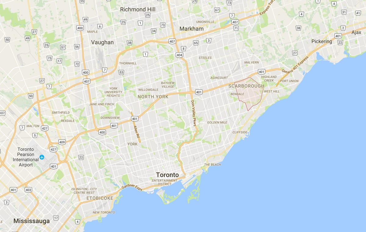 Woburn bölgesinde Toronto haritası 