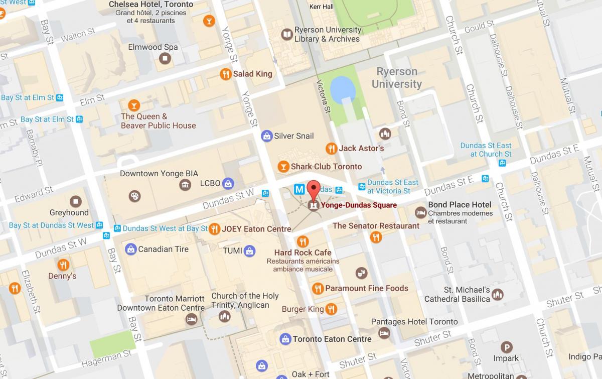 Harita Yonge-Dundas Meydanı, Toronto