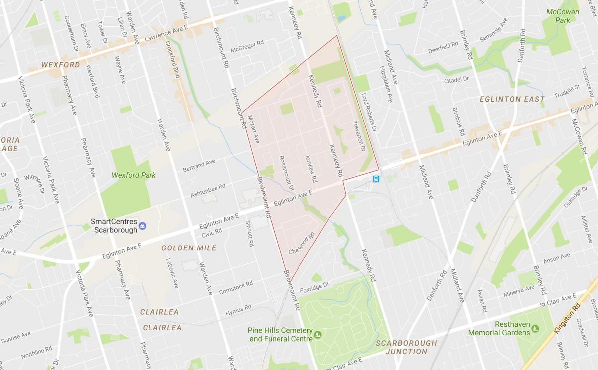 İonview mahalle Toronto haritası 