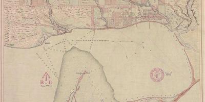 1787-1884 York arazi haritası Toronto 