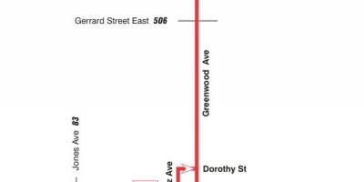 TTC 31 Greenwood otobüs güzergahı Toronto haritası 