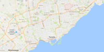 Agincourt ilçe Toronto haritası 