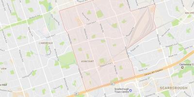 Agincourt mahalle Toronto haritası 