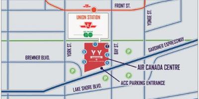Air Canada Centre Park haritası - ACC