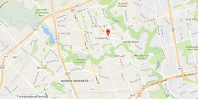 Albion road Toronto haritası 