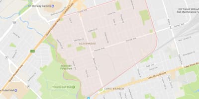 Alderwood Parkview mahalle Toronto haritası 