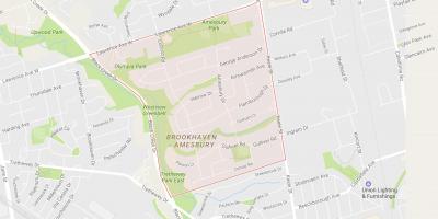 Amesbury mahalle Toronto haritası 